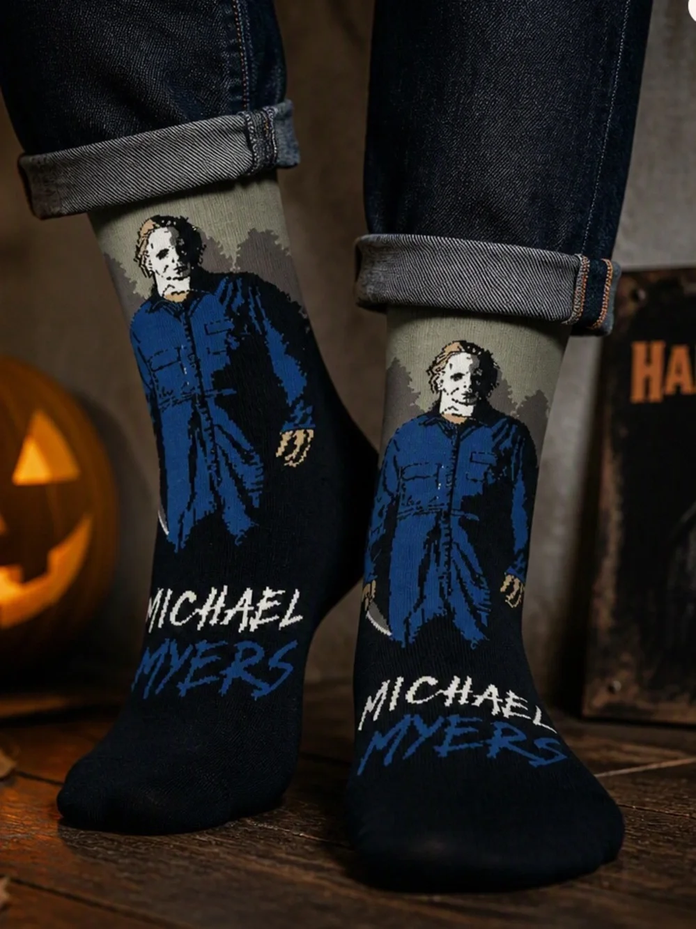 ODD SOX Halloween ll - Michael Meyers socks. Fits sizes 6-13 NWT